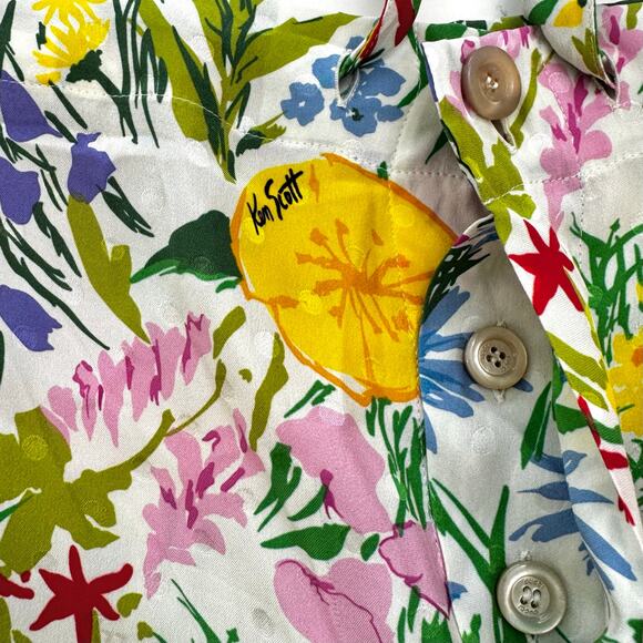 Gucci x Ken Scott Silk Twill Floral Pants Cropped XS Multicolor Flora - Picture 10 of 13